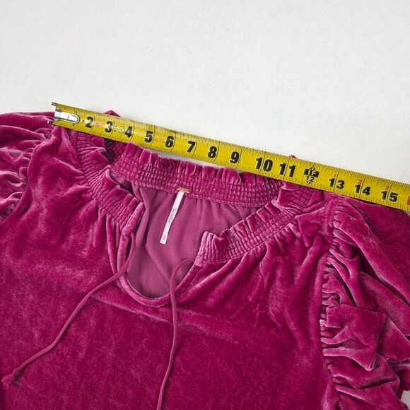 Free People Tops Free People Terese Top Womens Size Small Velvet Velour - Picture 8 of 12